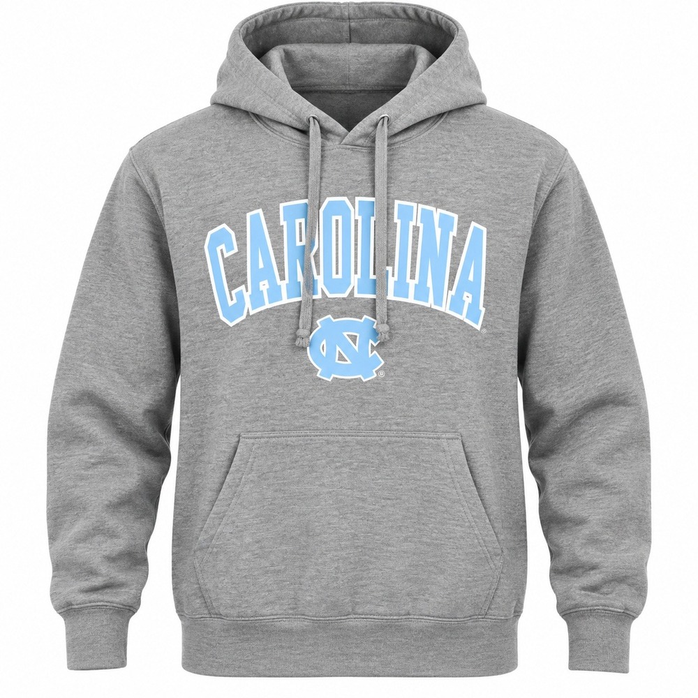 G-III Sports UNC Tar Heels Hoodie Men L Gray Carolina Applique NCAA Pullover